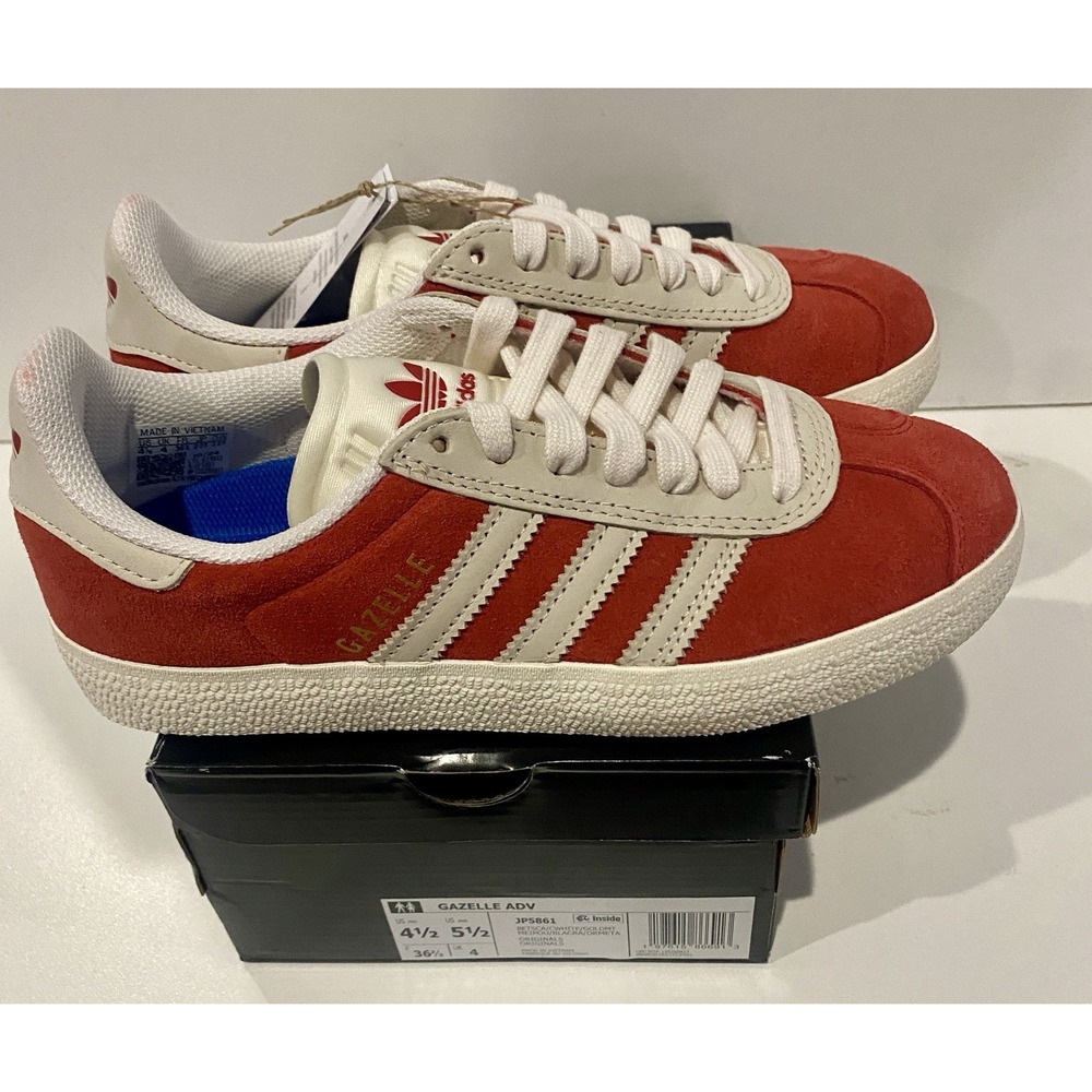 Adidas Gazelle ADV Skate Shoes Gender Inclusive Sz 5.5W/4M Better Scarlet (Red)